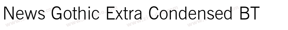 News Gothic Extra Condensed BT字体转换